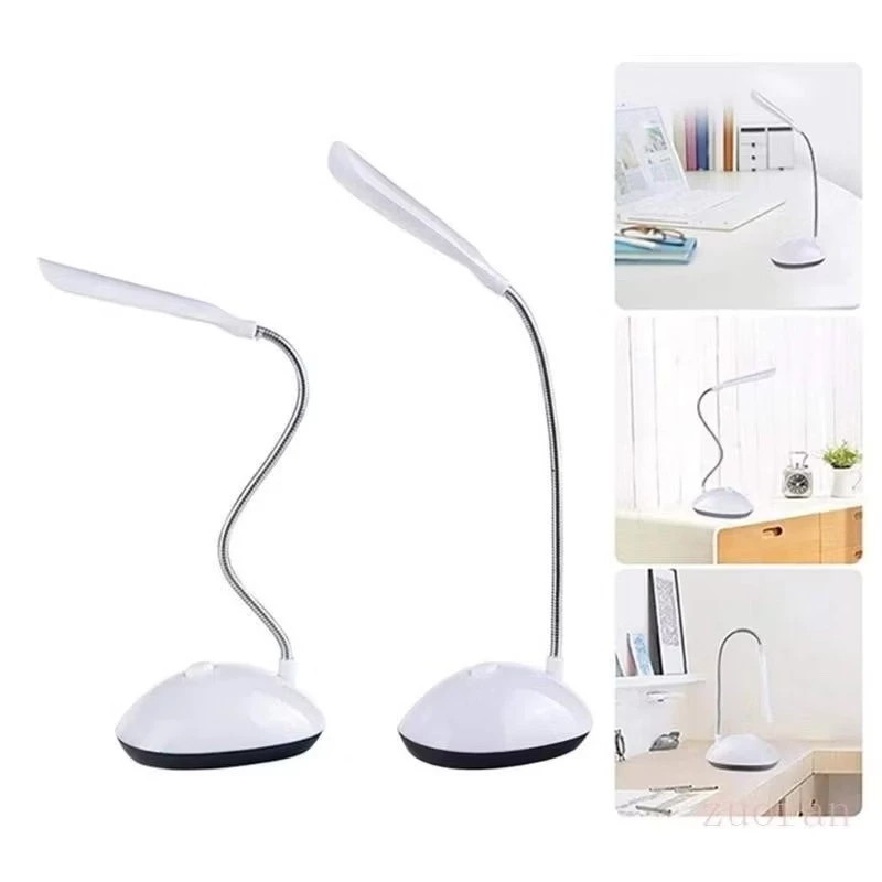 JIE HOME โคมไฟตั้งโต๊ะ LED หมุนได้ 360 องศา เหมาะสำหรับการอ่านหนังสือ สีของสินค้าจะถูกจัดส่งแบบสุ่ม