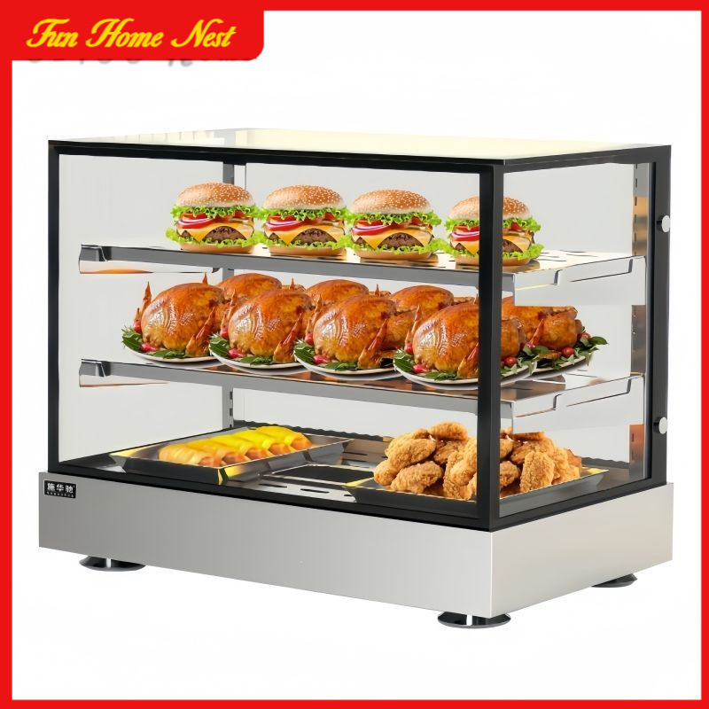 Insulated cabinet commercial heating constant temperature display cabinet Egg Tart Burger Display Ca