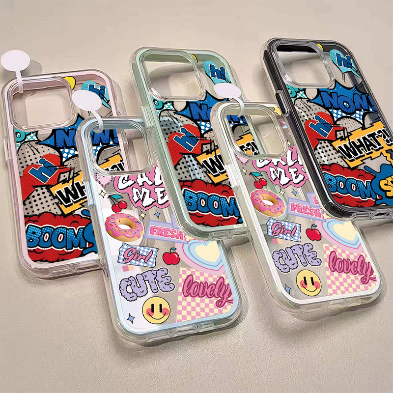เข้ากันได้กับ iphone 15 Pro Max Gaya Romantis Merah Muda 12 13 14 11 Pro Max Casing xr xs Max 7 8 Pl
