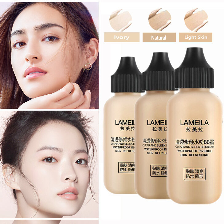 Lameila Creamy Foundation คอนซีลเลอร์ 50Ml Lasting Moisturizing Oil Control บีบีครีมนักเรียนผิวแห้ง 