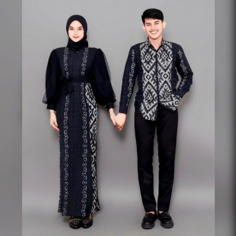 WASTRA ASTANA - PADMA WOVEN DRESS, BLACK COUPLE DRESS, WEDDING DRESS