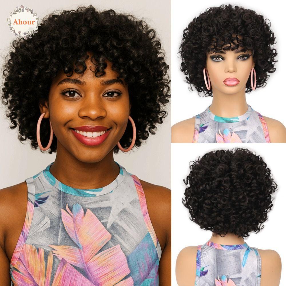 วิกผมสังเคราะห์ทรง Afro และ Ombre สำหรับคอสเพลย์และใช้ในชีวิตประจำวัน