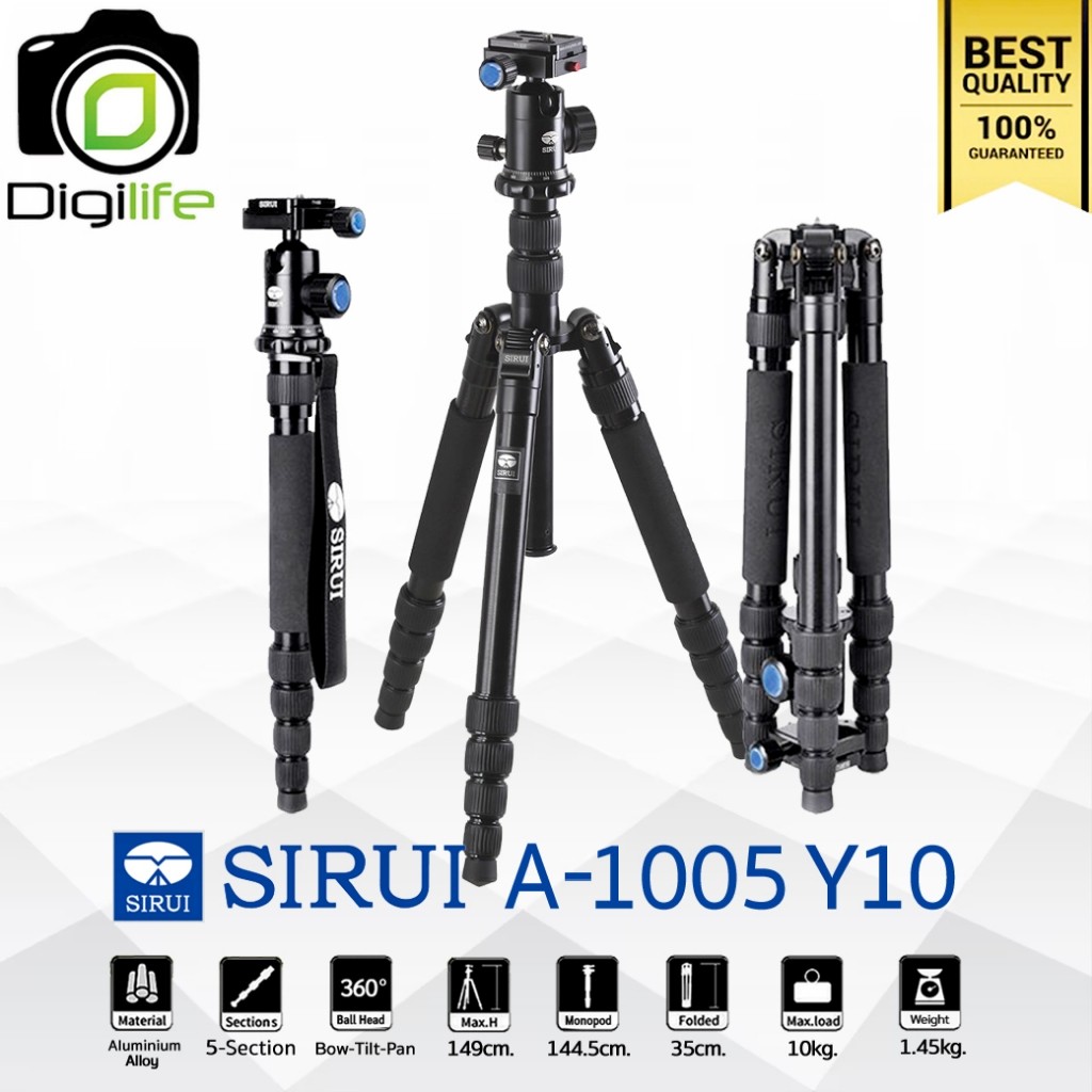 **โล๊ะสต๊อกหมดแล้วหมดเลย**Sirui Tripod A-1005 Y10 Ball Head Monopod , กลับหัวได้ ( A1005 Y10 )