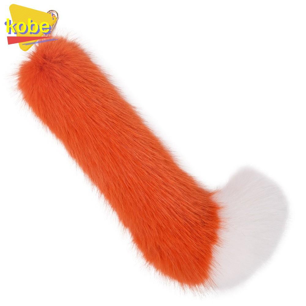 KOBE Therian Tail Bag Charms,ขนาดใหญ่ปุยนุ่มPlush Faux Fur Tailพวงกุญแจ,น่ารักหนาWarm Furอุปกรณ์เสริ