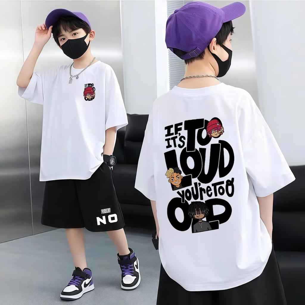 (ผ้าฝ้าย 100%) 2026 เสื้อยืดเด็ก cotton100% เนื้อผ้านุ่มระบายอากาศดี ใส่สบาย ระบายอากาศดี สำหรับเด็ก 6-13ปี ส่งเร็ว K601
