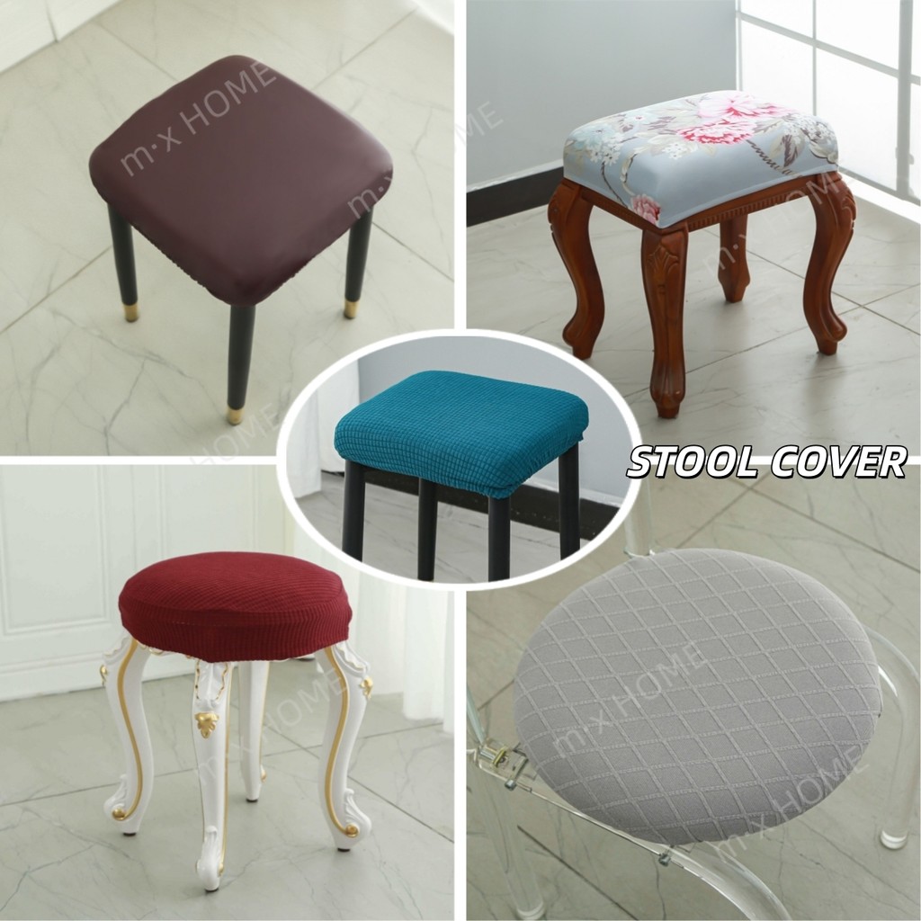 บาร์สตูลฝาครอบสี่เหลี่ยมผืนผ้ายืดเคาน์เตอร์ความสูงบาร์สตูล Slipcovers สตูลอาน Slipcover Bench สําหรับเคาน์เตอร์ครัว