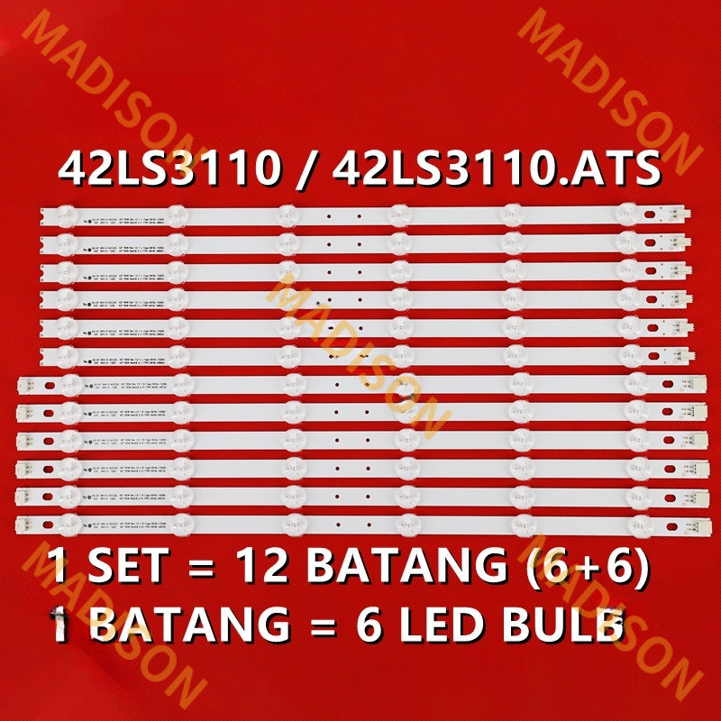 ชุดไฟแบ็คไลท์ LED TV LG 42ls3110 6916l-1028a 6916l-1029a