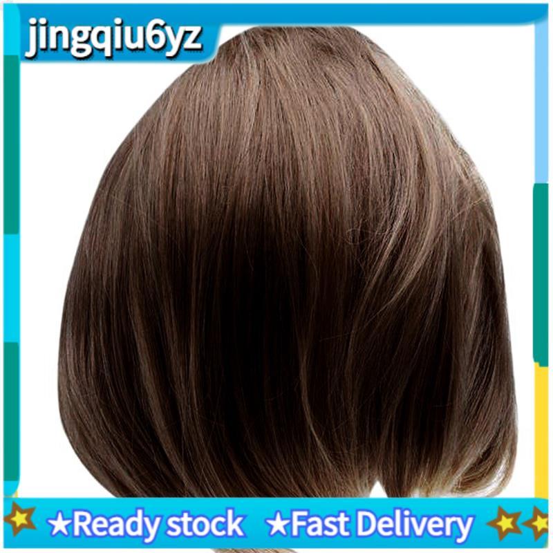 J&UShort Straight Bob Wigs บราซิลWigs Full Wigs(40ซม.) สีน้ําตาล