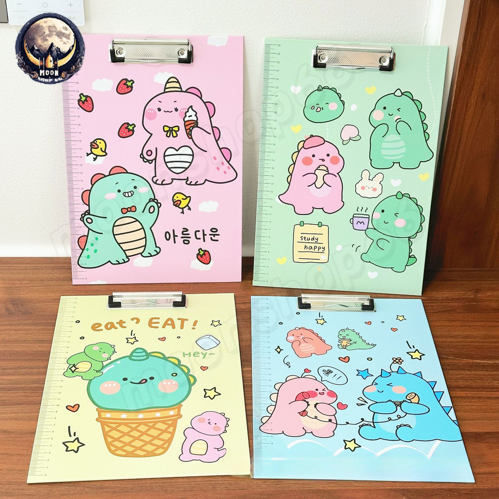 คลิปบอร์ดA4 แฟ้มหนีบกระดาษ อุปกรณ์สำนักงาน ลายการ์ตูน เครื่องเขียนสำหรับนัก