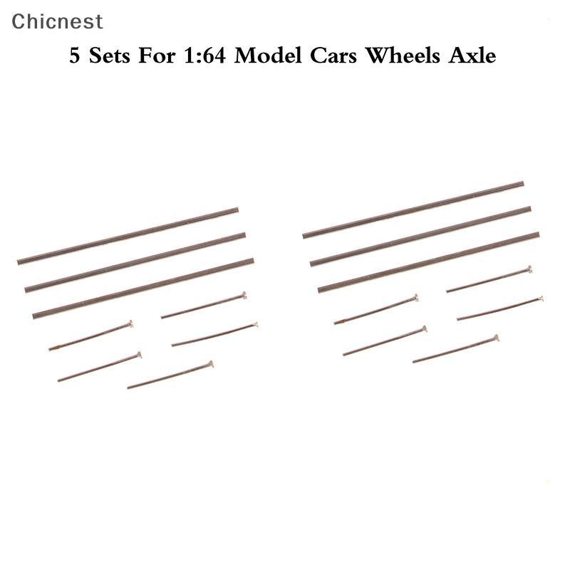 [Chc] 5 ชุด 0.8x25 มม./28 มม.Hollow Shaft w Nails Pin สําหรับ 1:64 HW/Matchbox/Tomica รุ่นรถยนต์ [VN