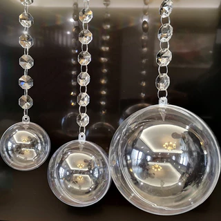 BLIVO 1pcs โปร่งใสรอบ Ball คริสต์มาสงานแต่งงานตกแต่ง Candy ดอกไม้ลูกตกแต่งบ้าน Drop Ball