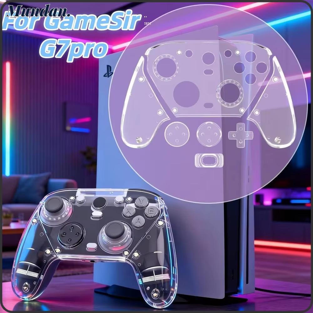MUNDAN Gaming Controller ป้องกัน,แม่เหล็กโปร่งใสด้านหน้า Faceplate,ตกแต่งเปลี่ยนฝาครอบสําหรับ GameSi