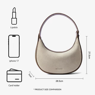 BOSTANTEN Suede Moon Bag กระเป๋าถือผู้หญิง กระเป๋าแฟชั่นสุดประณีต อเนกประสงค์