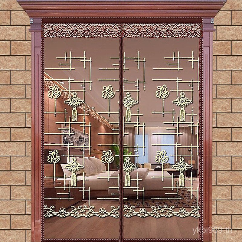 วาง Ci Mute Lucky Cat คําฤดูร้อนผ้าม่านประตูหน้าจอประตูแม่เหล็กเต็มรูปแบบ Velcro การเจาะฟรี Anti-ยุง