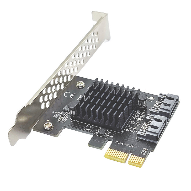PCI-e ถึง 2 พอร์ต SATA 3.0 การ์ดขยาย SATA3.0 ถึง PCIe X1 อะแดปเตอร์ ASM1061 Controller พร้อมโหมด AHC