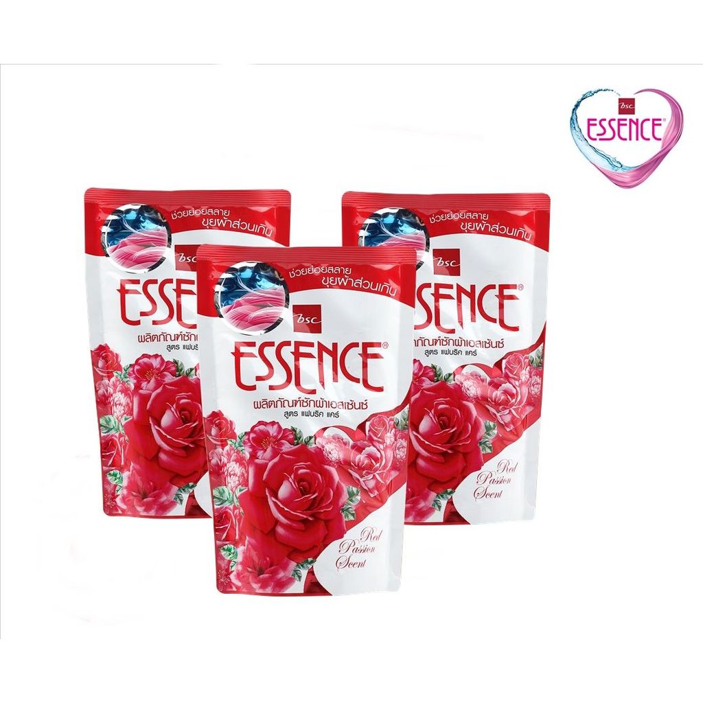 Essence  ผลิตภัณฑ์ซักผ้าเอสเซ้นซ์ สูตรแฟบริคแคร์ 400 มล. (1 แพค  บรรจุ 3 ถุง)