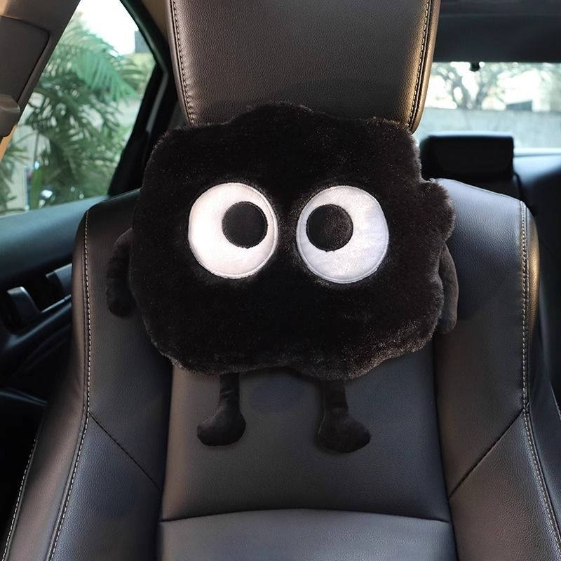 น่ารัก Briquettes พนักพิงศีรษะรถยนต์ Creative In-Car หมอนรองคอในรถยนต์ หมอนรองคอที่นั่งสบายอุปกรณ์ขับรถหญิง