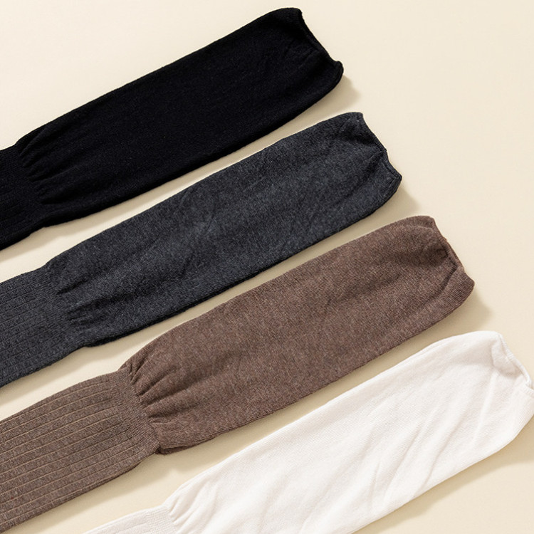 ถุงเท้าสูงถึงเข่าสำหรับผู้หญิง ทำจากผ้าฝ้าย สีพื้น สไตล์ญี่ปุ่นแบบเย็บปะติดปะต่อกัน สวมใส่สบายและใช้งานได้หลากหลาย - รูปที่ 6