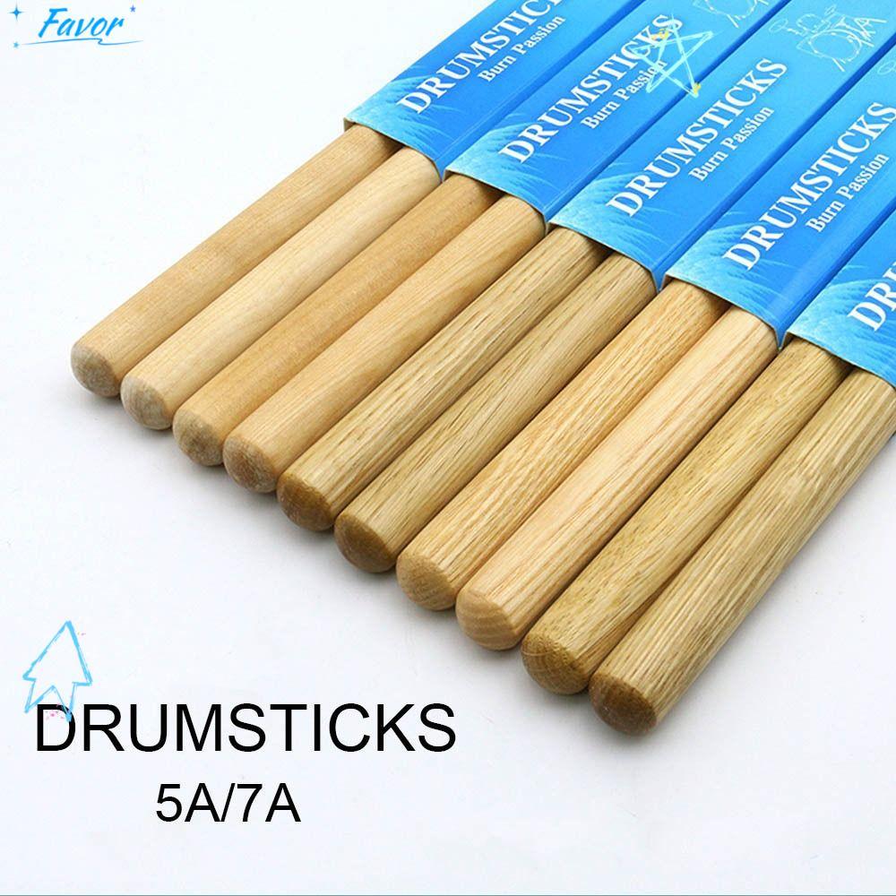 FAVOR Drum Sticks, Oak 5A/7A Drumsticks, ไม้คลาสสิก Professional Instrument อุปกรณ์เสริม Drum