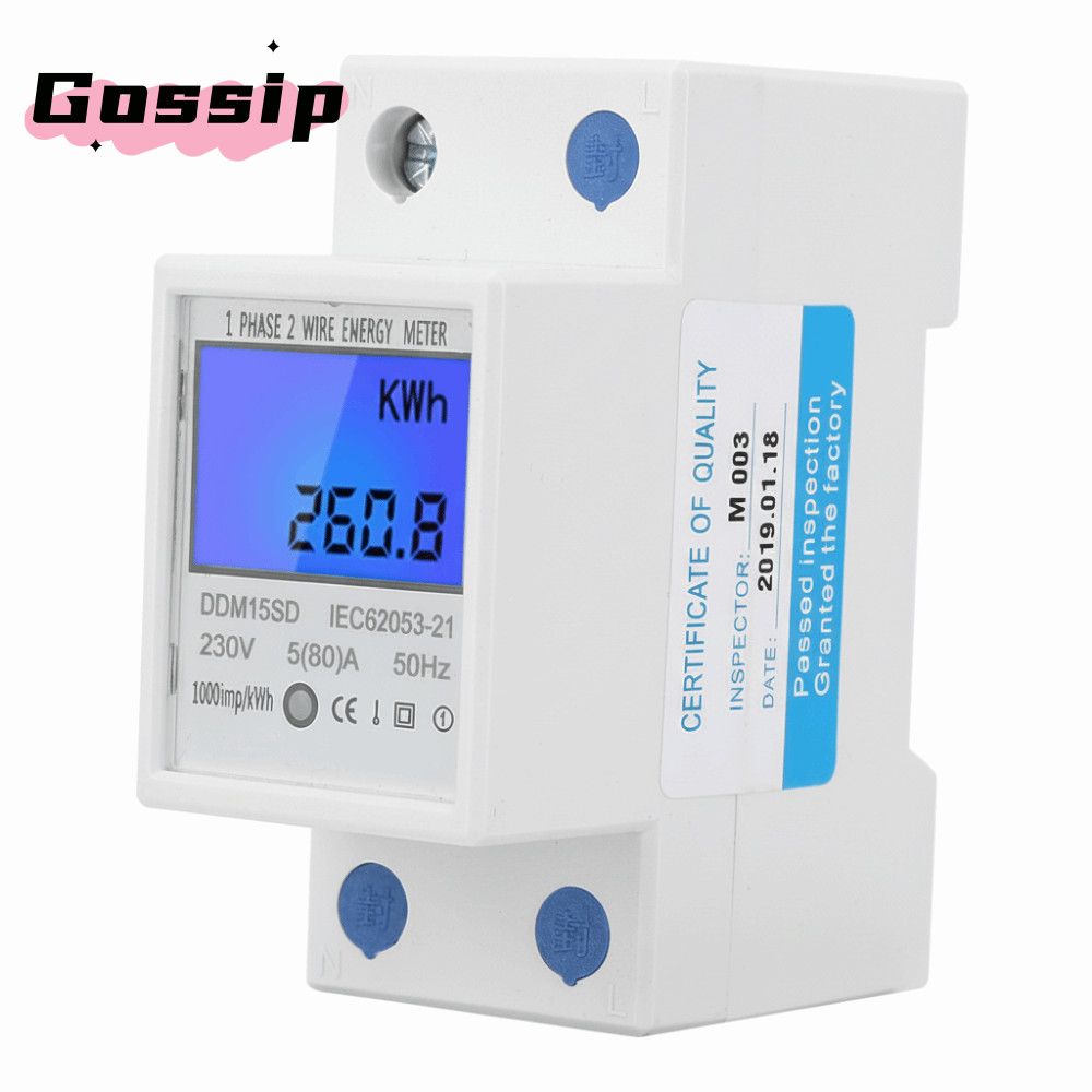 GOSSIP KWh Meter, 220V/230V 5-80A Energy Meter,Precision Metering DDM15SD อิเล็กทรอนิกส์ KWh Meter แ