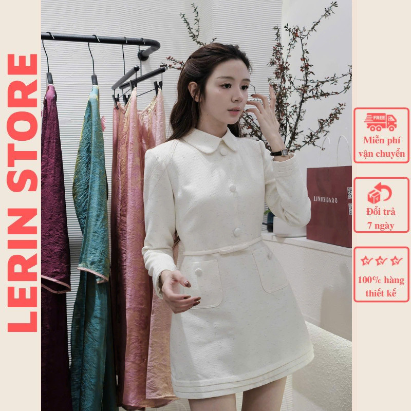 ชุดราตรีผู้หญิงคอบัวแขนยาว Lerin_V846