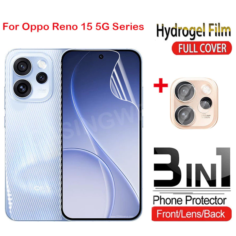 ป้องกันหน้าจอสําหรับOppo Reno 15 Pro F Reno15 F Pro 15F 15FS 15 Pro Mini 5G 4Gด้านหน้ากลับเลนส์คลุมทั้งหมดป้องกันHydrogelกล้องด้านหลังป้องกันฟิล์ม