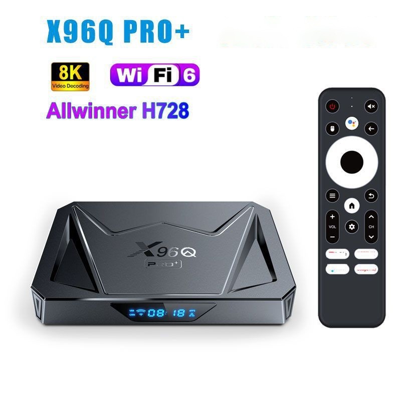 X96 กล่องทีวี X96Q PRO+H728 android 14 8K HD Player กล่องทีวี