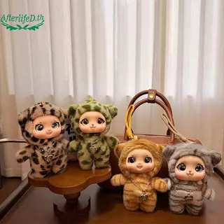 AF น่ารักการ์ตูนเสือดาว Series Big Eyes Face ตุ๊กตาตุ๊กตาจี้กระเป๋าเป้สะพายหลังตกแต่งของขวัญ A