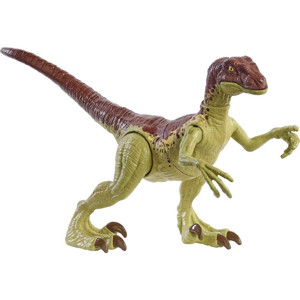 Mattel Jurassic World Realistic Mini Action Figure Slash Attack! Velociraptor [Dinosaur Toy] [Ages 4