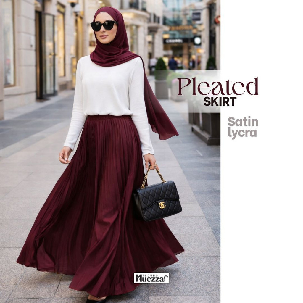 SKIRT PLETED LONG IRONLESS OPAQUE PLUS SIZE FRIENDLY OPAQUE