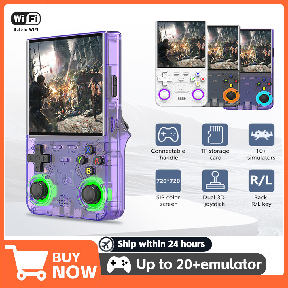 ใหม่ R36 Ultra Open Source คอนโซลเกมมือถือ 13 ซม.หน้าจอ R36S แบบพกพา Retro Handheld Arcade