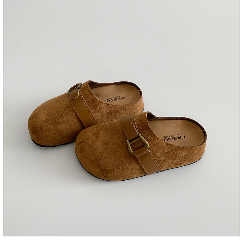 [OK Sports Life] Queen Fanyi Pedal Lazy Shoes Retro หนาSoled Half-Slip Birkenstock รองเท้าผู้หญิง An