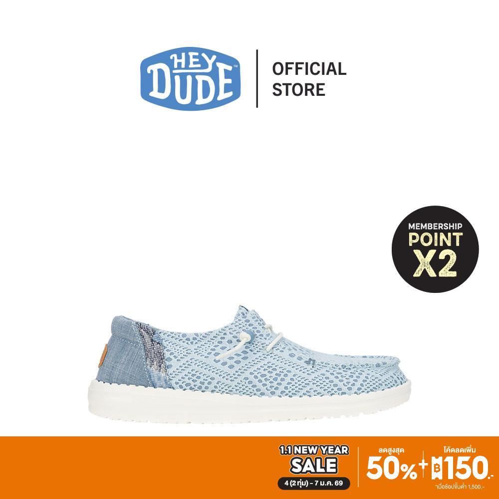 HEYDUDE รองเท้าลำลองผู้หญิง WENDY BOHO CROCHET รุ่น 41040-450 – LIGHT BLUE