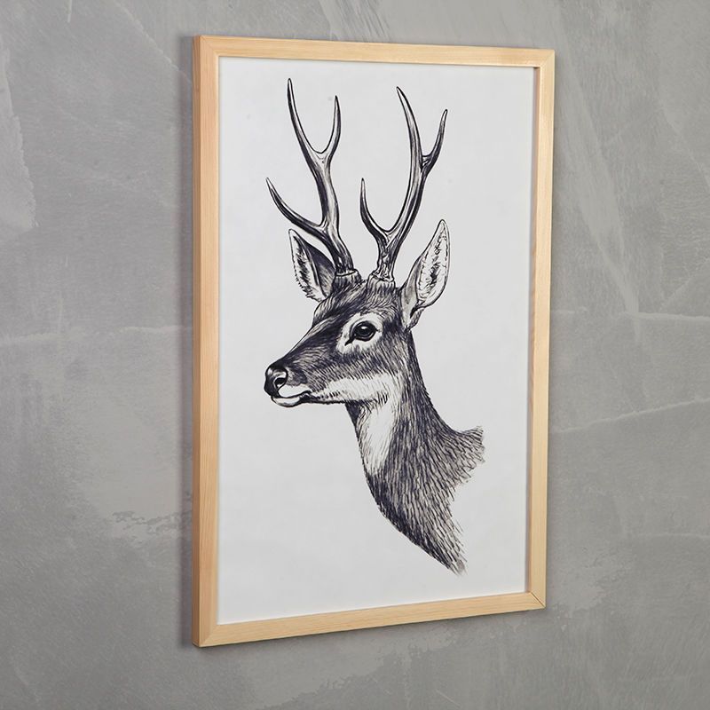 กรอบรูปไม้เนื้อแข็งแขวนผนังกรอบรูปติดตั้ง 8K เปิด 4 K ไม้ Strip Self-Assembling ด้านนอกกรอบ A3 ปริศน