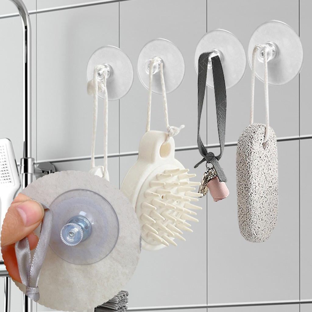 ร้านมิกะ ▏ 5ชิ้นใสที่มีประสิทธิภาพถ้วยดูด ม4ม5ม6สกรูยึดชุดกันลื่นการดูดซับสูญญากาศตะขอไม่ทําเครื่องหมายติดตั้งวงเล็บอุปกรณ์ - รูปที่ 5