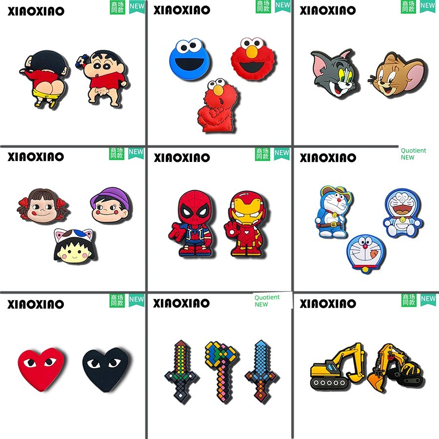 jibbitz jibbitz crocs ของแทั รองเท้า Crocs Zibi Star DIY ตกแต่งแบบหัวเข็มขัดและดอกไม้