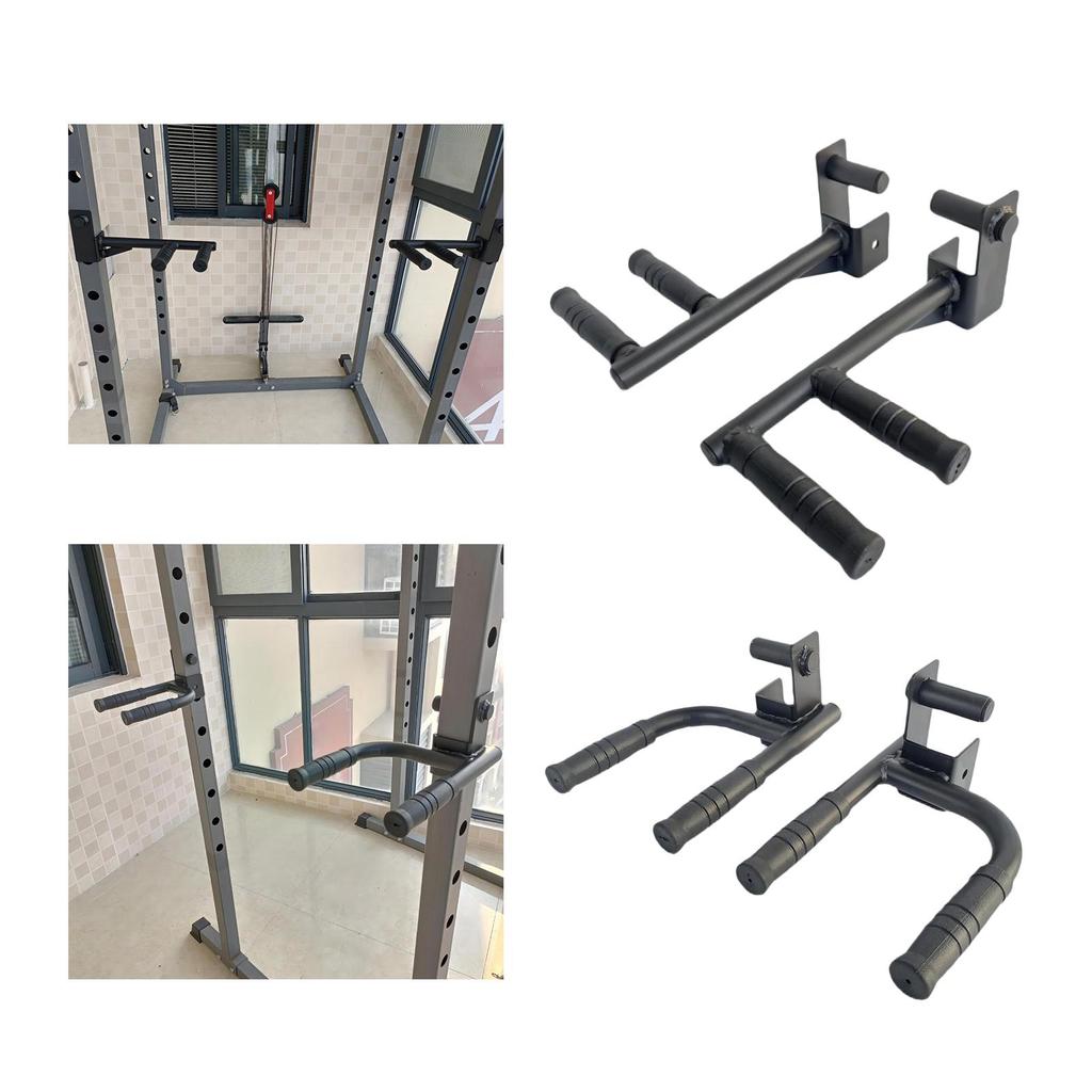 Dip Bar 2 ชิ้นสำหรับ squat rack ช่วยในการฝึกกล้ามเนื้อด้วยการ dip และ push up
