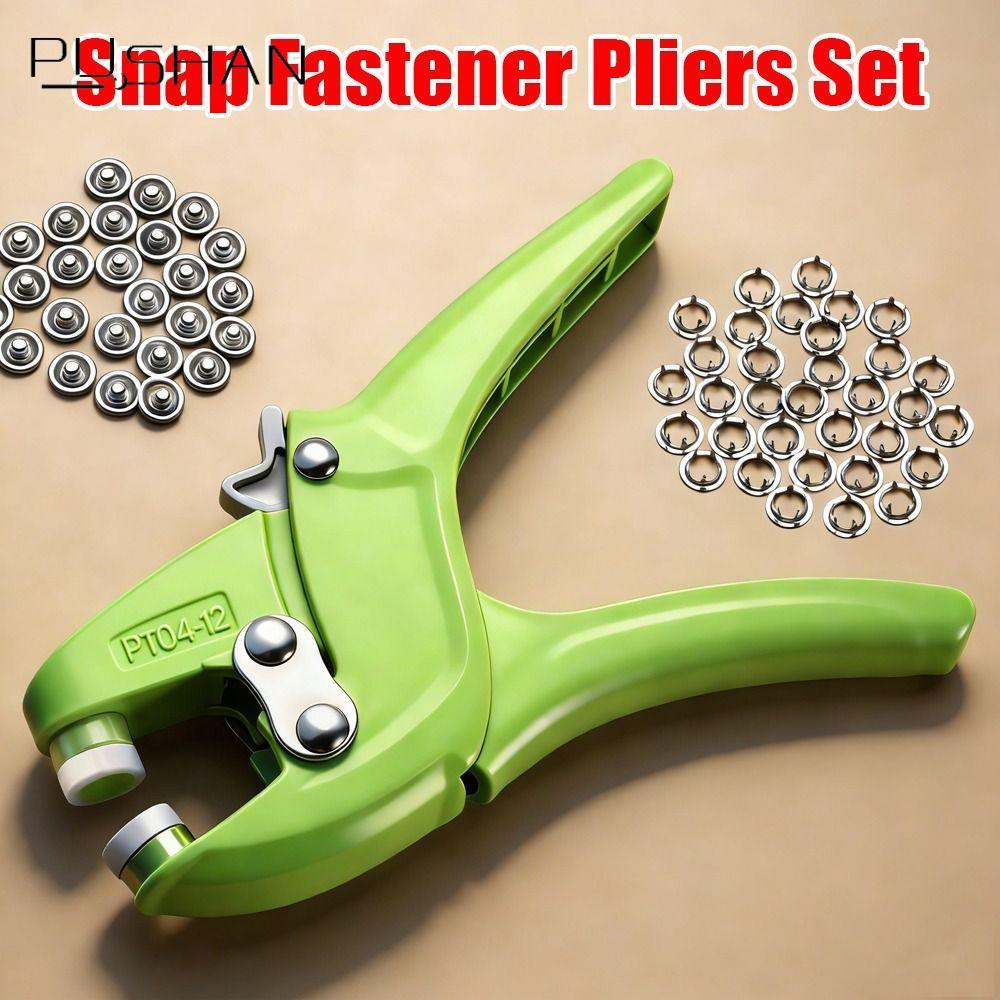 PUSHAN 5 Claw Snap คีม, No-Sew ที่มองไม่เห็น Snap Fastener คีม,แบบพกพาหนาไนลอนโลหะ Snap effect-Savin