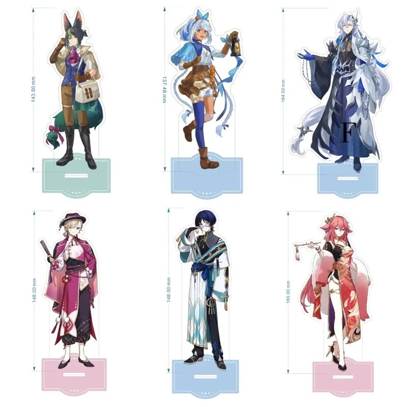 Standee Genshin Impact HoYo 2025Fairy mica รุ่นสําหรับโต๊ะเรียนตกแต่ง Neuvillette Furina Yae Miko Wa