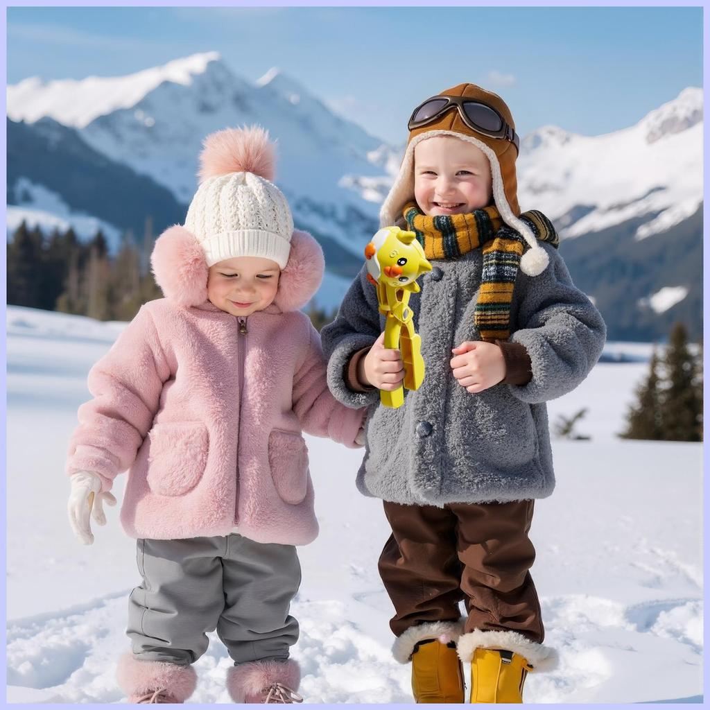 Snow Ball Clip คลิปรูปสัตว์พร้อมที่จับไก่ Snow Ball ต่อสู้ของเล่นสําหรับเด็กวัยหัดเดินชายหญิงผู้ใหญ่