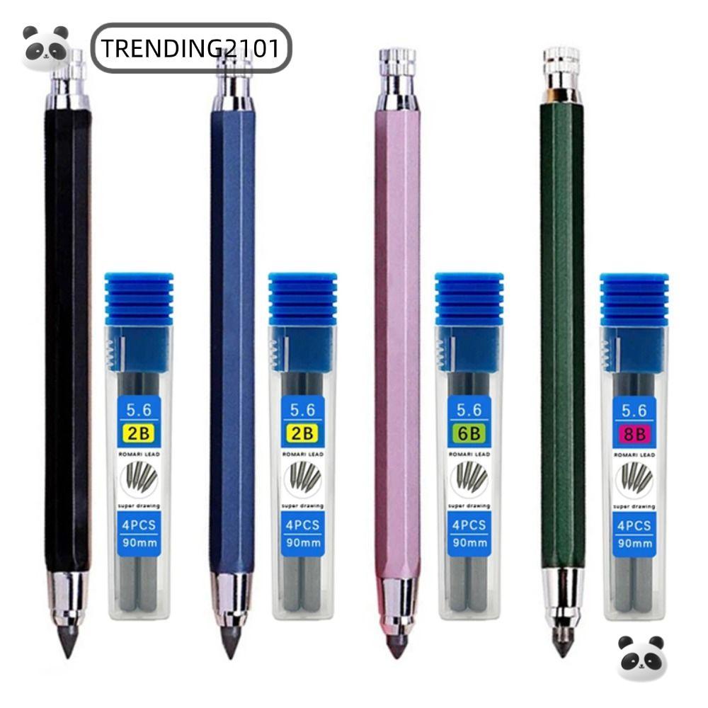 TRENDING ดินสออัตโนมัติโลหะอุปกรณ์สํานักงานของโรงเรียนเครื่องเขียน Sketch Comics Design Art Painting