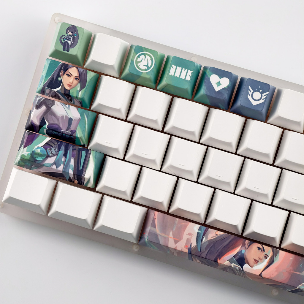 MAIMOOO Valorant Sage‌ Keycap PBT 12pcs Cherry Profile Mechanical Anime Keycaps Dye Sublimation Woot