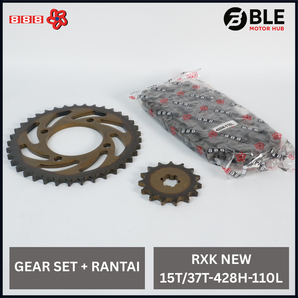 888 ชุดเกียร์ RX King New 15T - 37T 428H 110L | แพ็คเกจเกียร์ | BLE มอเตอร์ฮับ