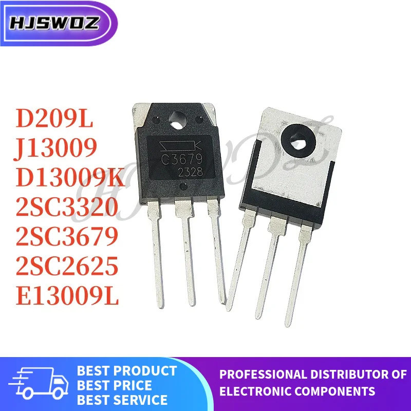 5PCS ใหม่ 13009 J13009 MJE13009 2SC2625 E13009L 2SC3679 2SD209 D209L 3320 MJE13009 TO-3P ทรานซิสเตอร