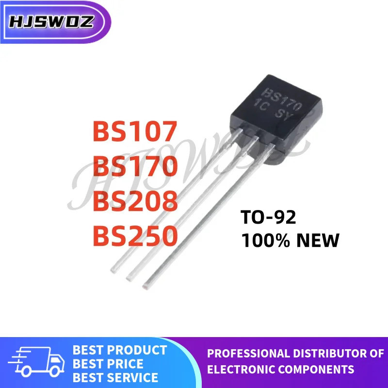 10 ชิ้น/ล็อต 100% ใหม่ BS107 BS170 BS208 BS250 TO-92 power Triode ทรานซิสเตอร์ชิป ic mos PTP1