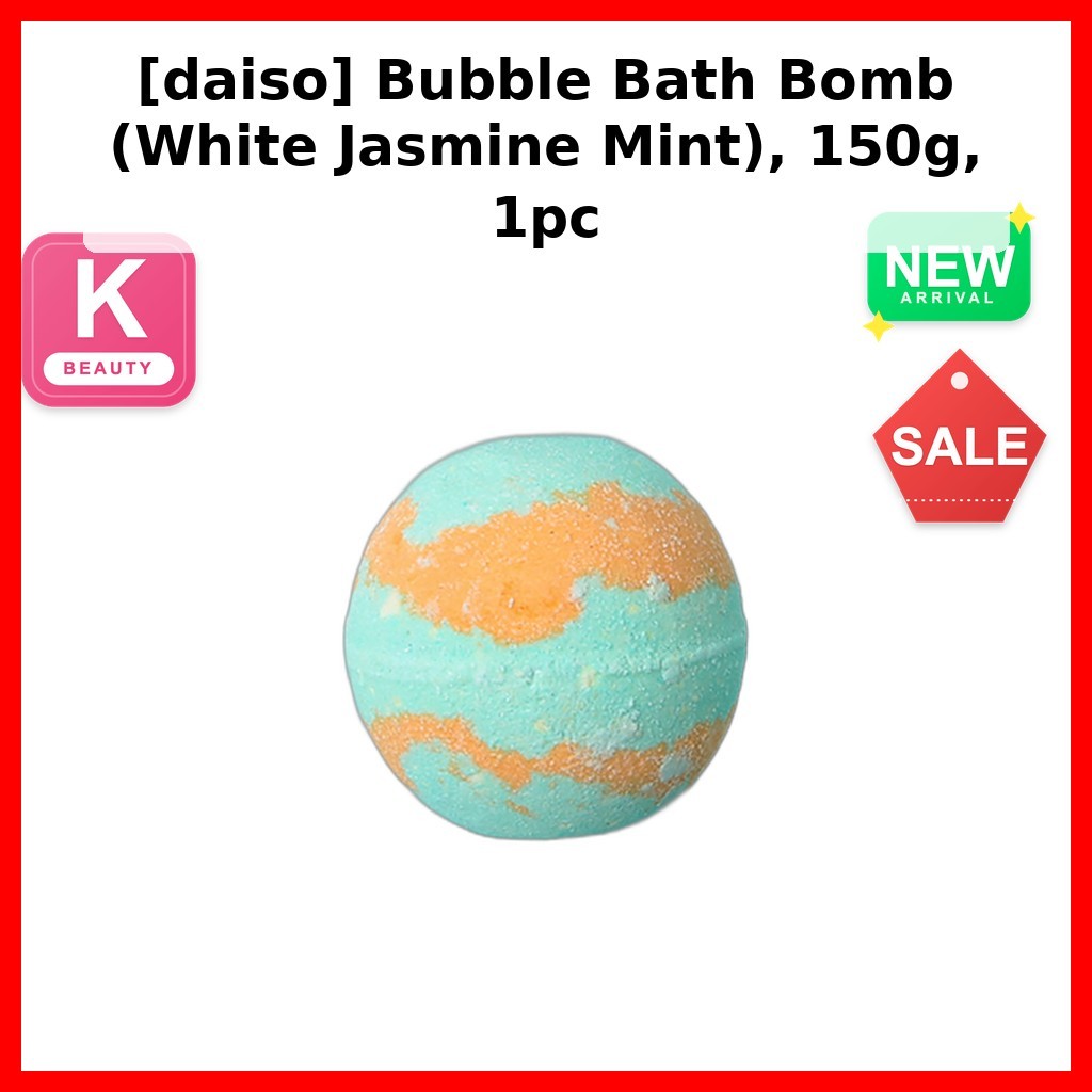 [daiso] Bubble Bath Bomb (White Jasmine Mint), 150g, 1pc / Korean Bubble Bath Bomb / Fizzy Aromatic 