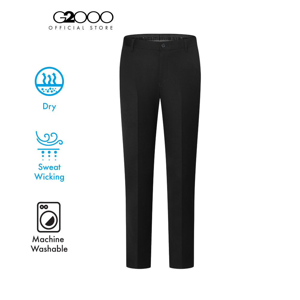 G2000 กางเกงขายาวแบบทางการสำหรับผู้ชาย Regular Fit รุ่น 5115354199 BLACK