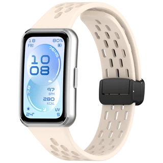 สายรัดสําหรับ Huawei Band 11 Pro/11 สายซิลิโคนอ่อนนุ่มสร้อยข้อมือแม่เหล็ก Huawei Band 11 Pro/11 Watchband