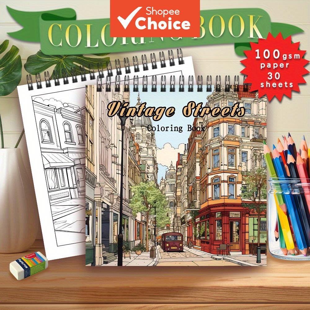 หนังสือระบายสีสําหรับผู้ใหญ่แนวคิดเชิงบวกผู้หญิง - สมุดระบายสีสําหรับผู้ใหญ่ 30 แผ่น ขนาด 8.3x 8.3 นิ้ว กระดาษหนา 100 แกรม แบบเกลียว เหมาะสําหรับการผ่อนคลาย ของขวัญปาร์ตี้วันหยุด อุปกรณ์วาดภาพ