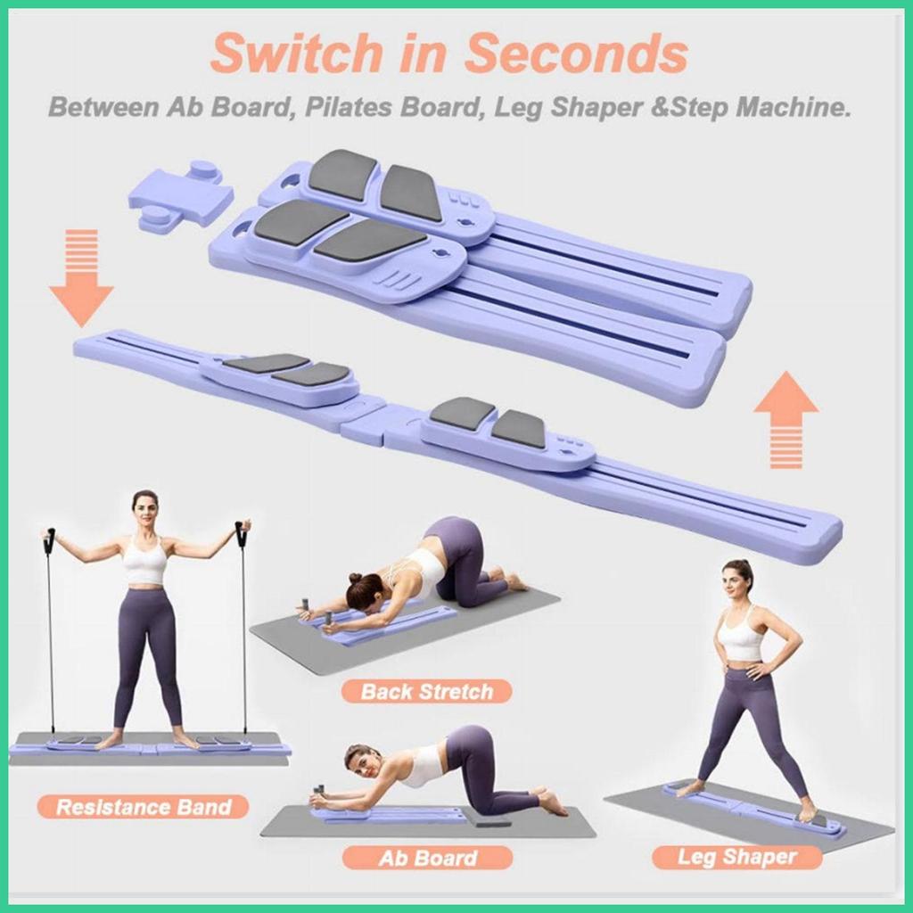 Pilates Reformer Pilates กระดานเลื่อนมัลติฟังก์ชั่นออกกําลังกายเพื่อสุขภาพการฝึกอบรม Gym Home Cardio